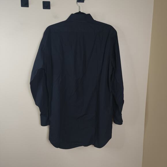 Paul Fredrick Long Sleeve Button Down Shirt in Black 100% Cotton Size 15 32 - Picture 5 of 8